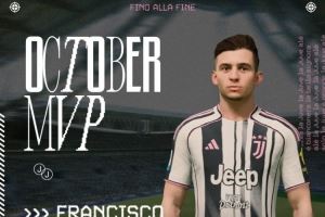 5场1球⚽小孔塞桑当选10月份尤文队内最佳球员